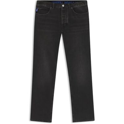 Hugo Boss Mens Jonah Regular-fit Jeans in Black Washed Denim Hugo Boss Mens Jonah Regular-fit Jeans in Black Washed Denim