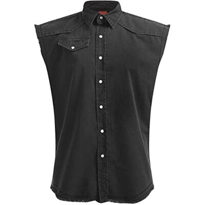 Spiral Mens M602 Workshirts Button Down Shirt, Black, L UK Spiral Mens M602 Workshirts Button Down Shirt, Black, L UK