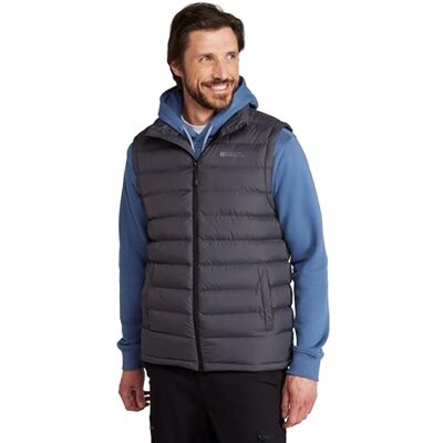 Mountain Warehouse Seasons Mens Padded Puffer Gilet Water Resistant Body Warmer, Sleeveless Jacket with 2 Pockets, Insulated for Warmth, Ideal for Autumn, Winter, Layering Mountain Warehouse Seasons Mens Padded Puffer Gilet Water Resistant Body Warmer, Sleeveless Jacket with 2 Pockets, Insulated for Warmth, Ideal for Autumn, Winter, Layering