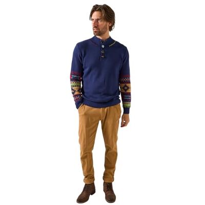 Joe Browns Men's Multi Pattern Stylish Rib Knit Funnel Neck Sweater, Navy, M Joe Browns Men's Multi Pattern Stylish Rib Knit Funnel Neck Sweater, Navy, M