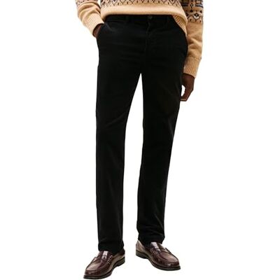Tommy Hilfiger Men's Denton Corduroy Straight Fit Chinos, Black (Black), 33W/32L Tommy Hilfiger Men's Denton Corduroy Straight Fit Chinos, Black (Black), 33W/32L