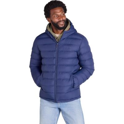 Mountain Warehouse Seasons Mens Padded Puffer Jacket Lightweight & Water Resistant Hooded Coat, Lab Tested to -30C, Insulated for Winter Walking Mountain Warehouse Seasons Mens Padded Puffer Jacket Lightweight & Water Resistant Hooded Coat, Lab Tested to -30C, Insulated for Winter Walking