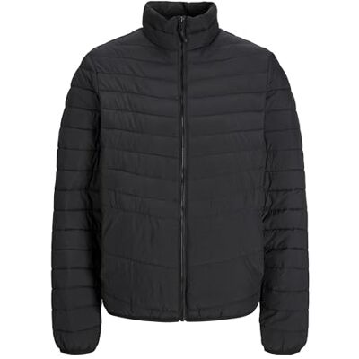 JACK & JONES Men's Jjestate Packable Puffer Collar Noos Quilted Jacket, black, XL JACK & JONES Men's Jjestate Packable Puffer Collar Noos Quilted Jacket, black, XL