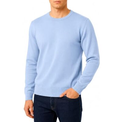Castle Point Men’s 100% Cotton Knitted Jumper Lightweight Crew Neck Pullover Sweater Classic Everyday Casual Knitwear (Sky Blue, L) Castle Point Men’s 100% Cotton Knitted Jumper Lightweight Crew Neck Pullover Sweater Classic Everyday Casual Knitwear (Sky Blue, L)