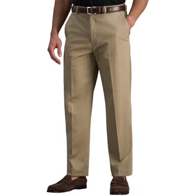 Haggar Men's Premium No Iron Khaki Classic Fit Flat Front Casual Pant (Regular and Big & Tall Sizes) Haggar Men's Premium No Iron Khaki Classic Fit Flat Front Casual Pant (Regular and Big & Tall Sizes)
