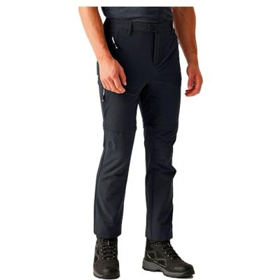 Regatta Highton II Zip Off Trousers - Ash - Water-repellent, Active Stretch Regatta Highton II Zip Off Trousers - Ash - Water-repellent, Active Stretch