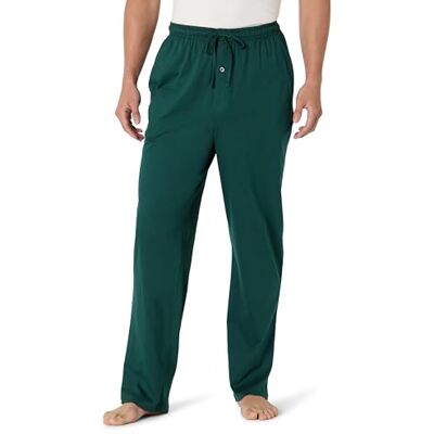 Amazon Essentials Men's Cotton Knit Pyjama Trouser, Dark Green, XS Amazon Essentials Men's Cotton Knit Pyjama Trouser, Dark Green, XS