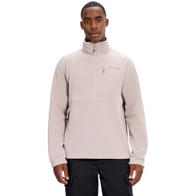 Berghaus Men's Prism Polartec Interactive Fleece Half Zip Jacket Added Warmth Smart Fit Durable Design Fleece Half Zip, Taupe, 3XL Berghaus Men's Prism Polartec Interactive Fleece Half Zip Jacket Added Warmth Smart Fit Durable Design Fleece Half Zip, Taupe, 3XL