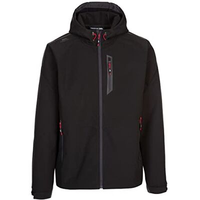 Trespass Mens Softshell Jacket Zip Pockets Chin Guard Marlon Trespass Mens Softshell Jacket Zip Pockets Chin Guard Marlon
