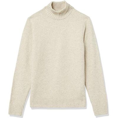 Amazon Essentials Men's Long-Sleeve Soft Touch Turtleneck Jumper, Off-White, XS Amazon Essentials Men's Long-Sleeve Soft Touch Turtleneck Jumper, Off-White, XS