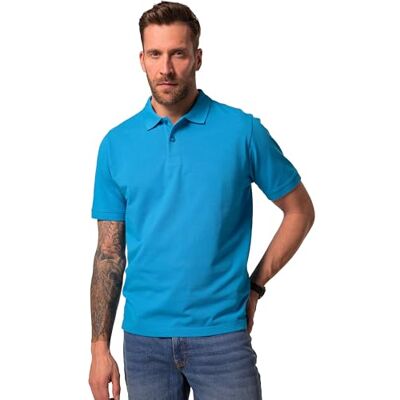 JP 1880 Men's Polo Jumper, Light Azure Blue, 6XL JP 1880 Men's Polo Jumper, Light Azure Blue, 6XL