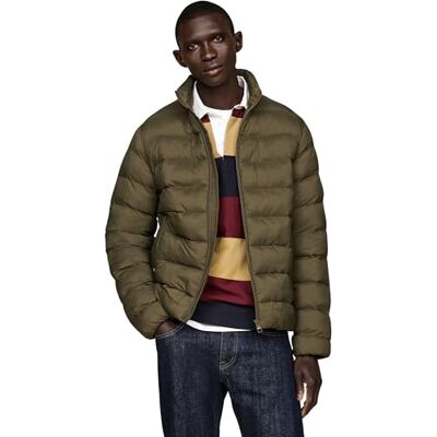 Tommy Hilfiger Men’s Mid Weight Stand Collar Quilted Jacket without Hood Tommy Hilfiger Men’s Mid Weight Stand Collar Quilted Jacket without Hood