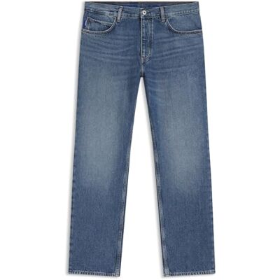 Hugo Boss Mens Jonah Blue Regular-fit Jeans in Stonewashed Denim Hugo Boss Mens Jonah Blue Regular-fit Jeans in Stonewashed Denim