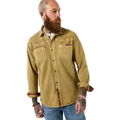 Joe Browns Men's Customised Western Inspired Shirt, Regular, Brown, UK M Joe Browns Men's Customised Western Inspired Shirt, Regular, Brown, UK M