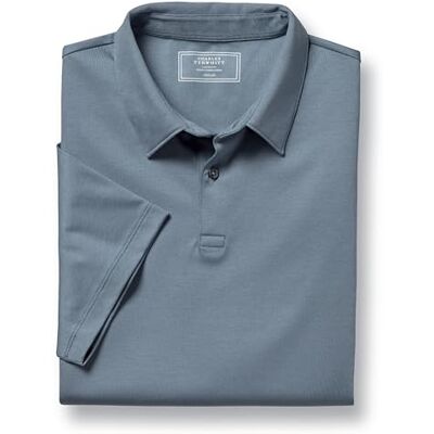 Charles Tyrwhitt Polo Shirts for Men Smart Denim Blue Jersey Cotton Polo with Concealed Button-Down Collar Breathable & Stylish T Shirt for Men UK Classic & Modern Men's Polo-Shirts Short Sleeve Charles Tyrwhitt Polo Shirts for Men Smart Denim Blue Jersey Cotton Polo with Concealed Button-Down Collar Breathable & Stylish T Shirt for Men UK Classic & Modern Men's Polo-Shirts Short Sleeve