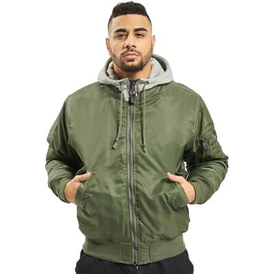 Brandit MA1 Sweat Hooded Jacket, Color: oliv+grey, Size: 3XL Brandit MA1 Sweat Hooded Jacket, Color: oliv+grey, Size: 3XL