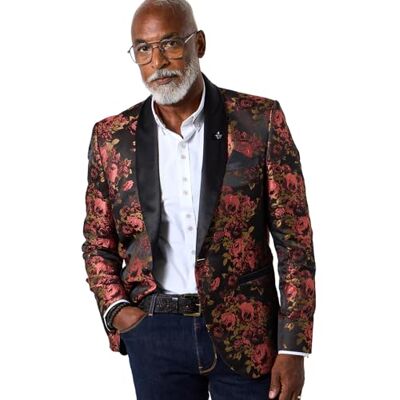 Joe Browns Mens Shawl Collar Statement Floral Print Blazer Regular Berry UK 40 Joe Browns Mens Shawl Collar Statement Floral Print Blazer Regular Berry UK 40