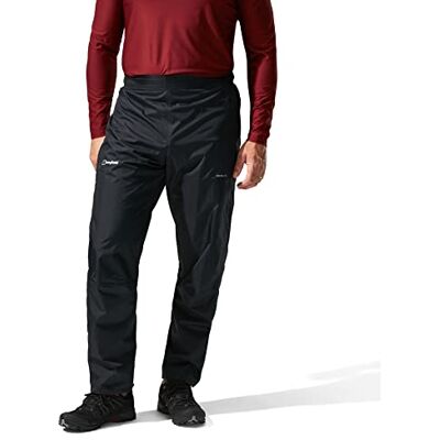 Berghaus Men's Deluge 2.0 Waterproof Breathable Overtrousers Durable Comfortable Rain Pants Overtrousers, Black, S 31 Berghaus Men's Deluge 2.0 Waterproof Breathable Overtrousers Durable Comfortable Rain Pants Overtrousers, Black, S 31