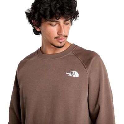 The North Face Men's Raglan Redbox Crew Sweatshirt, Smokey Brown, XS The North Face Men's Raglan Redbox Crew Sweatshirt, Smokey Brown, XS