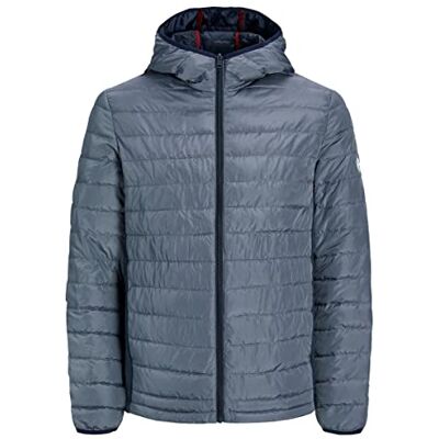 JACK & JONES JACK&JONES Men's JJEACE Spring Puffer Quilted Jacket with a Hood, Grisaille, M JACK & JONES JACK&JONES Men's JJEACE Spring Puffer Quilted Jacket with a Hood, Grisaille, M