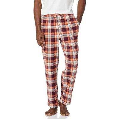 Amazon Essentials Men's Breathable Flannel Pyjama Trousers (Available in Big & Tall), Burgundy Orange White Plaid, XXL Amazon Essentials Men's Breathable Flannel Pyjama Trousers (Available in Big & Tall), Burgundy Orange White Plaid, XXL