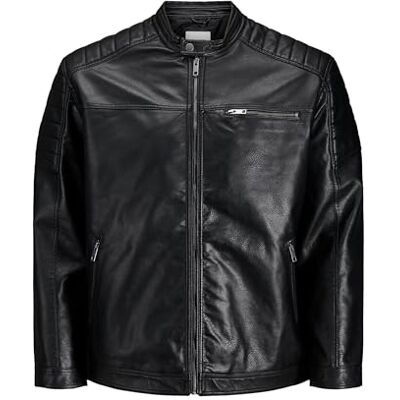 JACK & JONES JACK&JONES PLUS Men's Jjerocky Noos Ps Jacket Lightweight, Black, 5XL JACK & JONES JACK&JONES PLUS Men's Jjerocky Noos Ps Jacket Lightweight, Black, 5XL