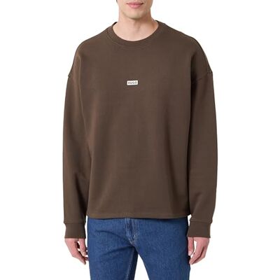 Hugo Boss Men's Sweatshirt, Dark Brown 208, S Hugo Boss Men's Sweatshirt, Dark Brown 208, S