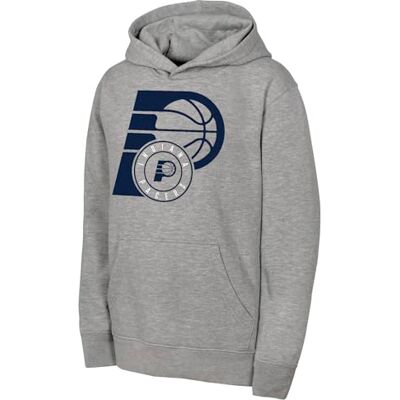 NBA Mens Fleece Hoodie, Heather Grey, XL EU NBA Mens Fleece Hoodie, Heather Grey, XL EU