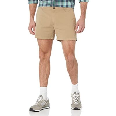 Amazon Essentials Men's Slim-Fit 5" (13cm) Flat-Front Comfort Stretch Chino Short Shorts, Khaki Brown, 31W Amazon Essentials Men's Slim-Fit 5" (13cm) Flat-Front Comfort Stretch Chino Short Shorts, Khaki Brown, 31W