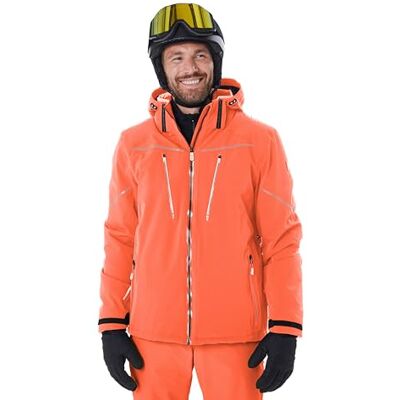 killtec KSW 50 MN Men's Ski Jacket with Zip-Off Hood, Snow Guard and Underarm Ventilation KSW 50 MN Ski Jacket, Dark Orange, XXL, 43441-000 killtec KSW 50 MN Men's Ski Jacket with Zip-Off Hood, Snow Guard and Underarm Ventilation KSW 50 MN Ski Jacket, Dark Orange, XXL, 43441-000