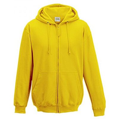 Awdis Sun Yellow Hooded Full Zip Hoodie - Hoodie Awdis Sun Yellow Hooded Full Zip Hoodie - Hoodie