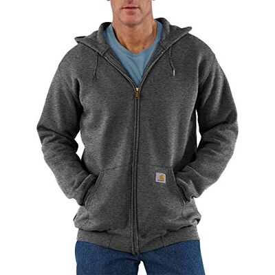 Carhartt Mens Midweight Hooded Zip-Front Sweatshirt Solid Long Sleeves Shirt Carbon Heather M Carhartt Mens Midweight Hooded Zip-Front Sweatshirt Solid Long Sleeves Shirt Carbon Heather M