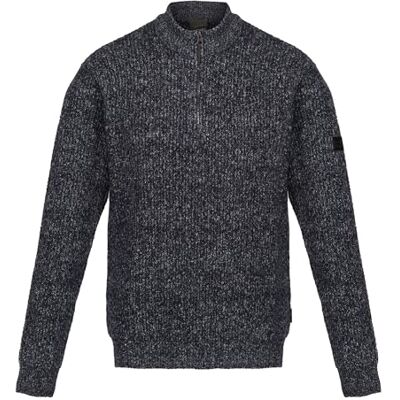 Regatta Mens Solomon Knitted Pullover Sweater, Navy Marl, S UK Regatta Mens Solomon Knitted Pullover Sweater, Navy Marl, S UK
