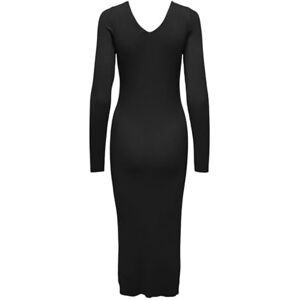 ONLY Women's Onljulie Life LS V-Neck Maxi Dress KNT Knitted, Black, S ONLY Women's Onljulie Life LS V-Neck Maxi Dress KNT Knitted, Black, S