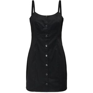 ONLY Women's Onllowa Strap Button Dress Ptm, Black, L ONLY Women's Onllowa Strap Button Dress Ptm, Black, L