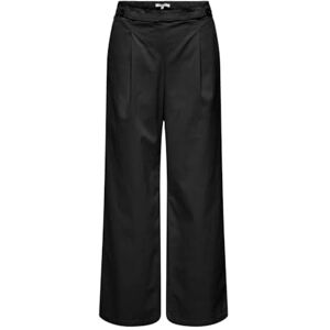 ONLY Women's Onlstella Mw Wide Pull-up Pant Cc PNT Trouser, Black, S / 32L ONLY Women's Onlstella Mw Wide Pull-up Pant Cc PNT Trouser, Black, S / 32L
