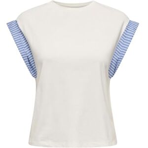 ONLY Onldawn Life S/S O-Neck Mix Top JRS, Cloud Dancer, L ONLY Onldawn Life S/S O-Neck Mix Top JRS, Cloud Dancer, L