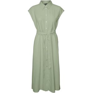 VERO MODA Women's Vmmymilo Sl Calf Shirt Dress WVN Ga, Reseda Green, M VERO MODA Women's Vmmymilo Sl Calf Shirt Dress WVN Ga, Reseda Green, M