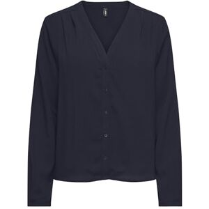 ONLY Women's Onlnova Life Vis L/S Malou Top Solid Blouse, Night Sky, XL ONLY Women's Onlnova Life Vis L/S Malou Top Solid Blouse, Night Sky, XL