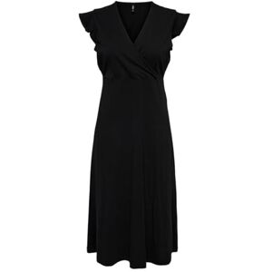 ONLY Women's ONLMAY S/L WRAP MIDI Dress JRS, Black, L ONLY Women's ONLMAY S/L WRAP MIDI Dress JRS, Black, L