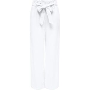 ONLY Women's Onlsiesta Hw Pb Belt Linen Bl Pant PNT Fabric Trousers, Bright White, S / 32L ONLY Women's Onlsiesta Hw Pb Belt Linen Bl Pant PNT Fabric Trousers, Bright White, S / 32L