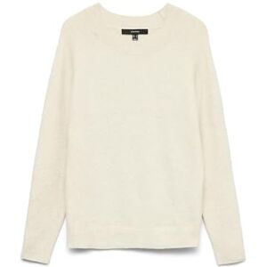 VERO MODA Women's Vmdoffy LS O-Neck Blouse Ga Noos Sweater, Birch/Detail: Melange, XXL VERO MODA Women's Vmdoffy LS O-Neck Blouse Ga Noos Sweater, Birch/Detail: Melange, XXL