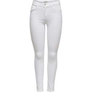 ONLY Womens Onlblush Mid ANK Raw Rea0730noos Skinny Jeans, White (White White), 30W / 40L UK ONLY Womens Onlblush Mid ANK Raw Rea0730noos Skinny Jeans, White (White White), 30W / 40L UK