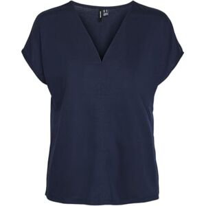 VERO MODA Women's Vmjoy Linnen SS V-Neck Topjrs Noos Tank Top, Blazer Navy, M VERO MODA Women's Vmjoy Linnen SS V-Neck Topjrs Noos Tank Top, Blazer Navy, M