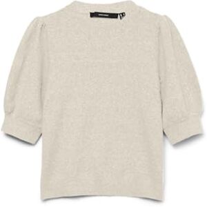 VERO MODA Women's Vmdoffy Ga Noos 2/4 O-Neck Pullover Sweater Clothes, Birch/Detail: Melange, XS VERO MODA Women's Vmdoffy Ga Noos 2/4 O-Neck Pullover Sweater Clothes, Birch/Detail: Melange, XS