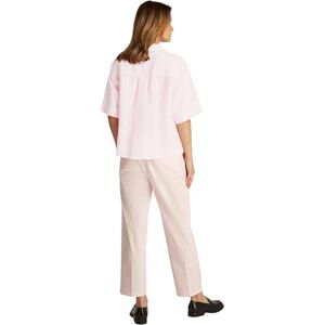 Tommy Hilfiger Women’s Short Sleeve Relaxed Fit Linen Shirt, Pink (Light Pink), 10 Tommy Hilfiger Women’s Short Sleeve Relaxed Fit Linen Shirt, Pink (Light Pink), 10