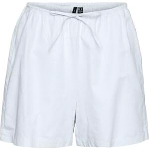 VERO MODA Women's Vmgili Hw WVN Ga Shorts, Bright White, L VERO MODA Women's Vmgili Hw WVN Ga Shorts, Bright White, L