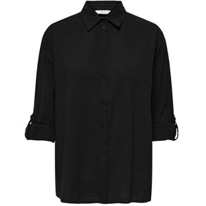 ONLY Women's Onltizana Cotton L/S Shirt WVN Long Sleeve Blouse, Black, XS ONLY Women's Onltizana Cotton L/S Shirt WVN Long Sleeve Blouse, Black, XS