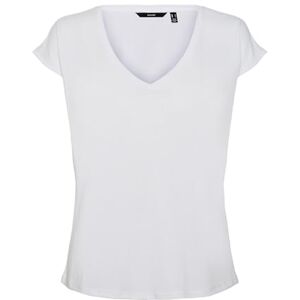 VERO MODA Women's Vmfilli V-neck Tee Ga Noos T Shirt, Bright White, L UK VERO MODA Women's Vmfilli V-neck Tee Ga Noos T Shirt, Bright White, L UK