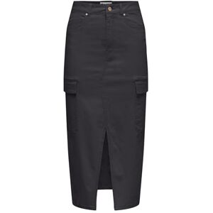 ONLY Women's Onllola Hw Cargo Long Slit Skir PNT Noos Skirt, Phantom, S ONLY Women's Onllola Hw Cargo Long Slit Skir PNT Noos Skirt, Phantom, S